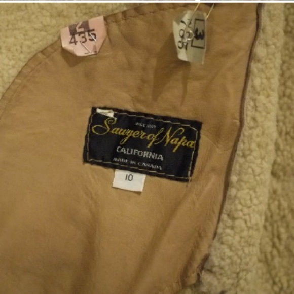 1970s SAWYER OF NAPA Boho Shearling Sheepskin S - Picture 7 of 7